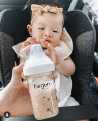 Bình sữa Hegen PPSU 240ml núm ti size M từ 3 – 6 tháng, White