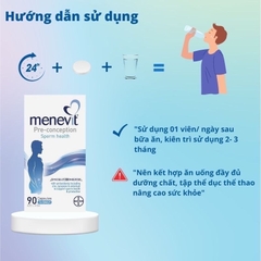 Viên Uống Hỗ Trợ Điều Trị Vô Sinh, Tinh Trùng Yếu Cho Nam Giới Menevit Hộp 30 viên (Úc)