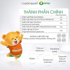 Siro Ăn Ngon 3 Tác Động FITOBIMBI APPETITO Giảm Biếng Ăn Cho Bé Chai 200ml Bé Từ 6 Tháng