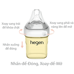Bình sữa Hegen PPSU 330ml núm ti size L trên 6 tháng, White