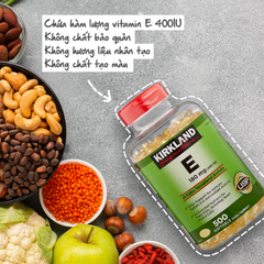 Viên Uống Đẹp Da Kirkland Signature Vitamin E 400IU (500 viên) Mỹ