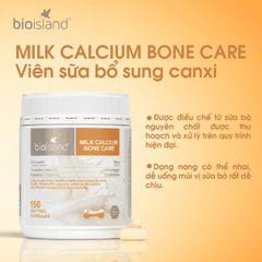 Canxi Sữa Hữu Cơ BioIsland Milk Calcium Bone Care Hỗ Trợ Xương Khớp (Hộp 150 viên)