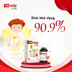 Sắt Ferrolip baby dạng siro cho bé vị đào thơm ngon lọ 30 mL