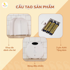 Cân điện tử kèm đo chiều cao cho bé Moaz BéBé MB - 084