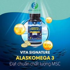 Dầu cá Vita Omega 3 Fish Oil bổ mắt, cải thiện trí nhớ, sức khỏe tim mạch Đức hộp 60v
