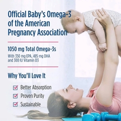Siro Baby DHA Nordic Naturals 1050mg Omega-3 300IU Vitamin D3 60ml của Mỹ