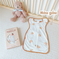 Nhộng chũn Monona vải thở vải lỗ cotton mềm thoáng mát co giãn 4 chiều cho bé sơ sinh