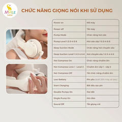 Máy hút sữa di động kèm chườm ấm cổ Moaz BéBé MB – 091