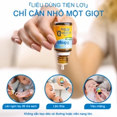 Vitamin D3 Ddrops 90 giọt Hữu Cơ 400IU Hỗ Trợ Phát Triển Xương và Khỏe Răng cho bé từ 0-12 tháng của Mỹ