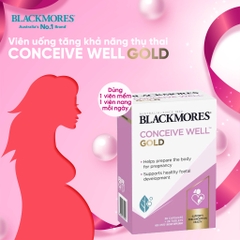 Viên uống Blackmores Conceive Well Gold Hỗ Trợ Khả Năng Thụ Thai Cho Nữ Giới Hộp 56 viên (Úc)