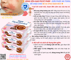 Váng Sữa Gạo Picot Pháp Dành Cho Bé Dị Ứng Đạm Bò VỊ MƠ– Váng Sữa Gạo Picot Pháp Tăng Cân An Toàn Không Đạm Bò, Không Lactose Hương Vani Chuối Táo Dành Cho Bé Sơ Sinh Táo Bón Dị Ứng Sữa Bò Chính Hãng Giá Rẻ