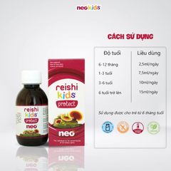 Siro hỗ trợ tăng đề kháng tự nhiên từ linh chi hữu cơ cho bé Reishi Kids Protect 150ml