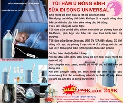 Ủ BÌNH SỮA CHỈNH NHIỆT ĐỘ BAO DA XANH