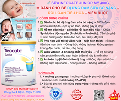 Neocate Junior 400g – Thực Phẩm Y Tế Không Gây Dị Ứng Tốt Nhất Cho Trẻ Từ 1 Tuổi!