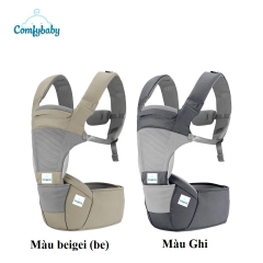Địu em bé ngồi cao cấp siêu mềm 4 tư thế công nghệ Air Mesh thoáng khí - Comfybaby CF818 địu ngồi chữ M