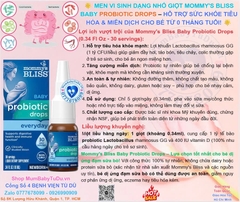 🌟 MEN VI SINH DẠNG NHỎ GIỌT MOMMY'S BLISS BABY PROBIOTIC DROPS – HỖ TRỢ SỨC KHỎE TIÊU HÓA & MIỄN DỊCH CHO BÉ TỪ 0 THÁNG TUỔI! 🌟