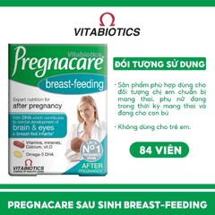 Vitamin tổng hợp cho phụ nữ sau sinh và cho con bú Vitabiotics Pregnacare Breast-Feeding 84 viên của Anh Quốc