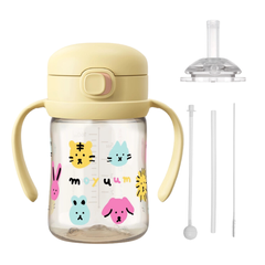 Bình tập uống Moyuum PPSU - 170ml - Friends - Kèm Dây hút/dây trọng lực/tay cầm