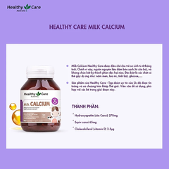 Viên sữa bổ sung canxi cho bé Healthy Care Milk Calcium 60 viên