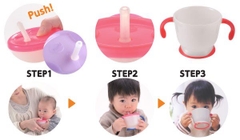 Cốc tập uống 3 giai đoạn Richell - Từ 6 tháng tuổi