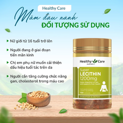 Mầm đậu nành Super Lecithin Healthy Care 100 viên điều hòa nội tiết cải thiện sức khỏe sinh lý nữ