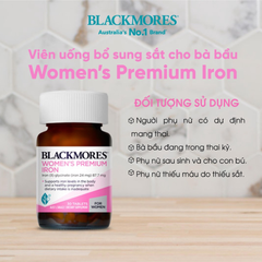 Viên Sắt Cho Bà Bầu Blackmores Women’s Premium 30 Viên - Úc