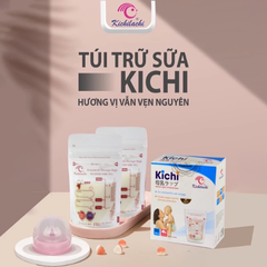 Túi trữ sữa cảm biến nhiệt độ, có khóa zip, chắc chắn chống rò rỉ Kichilachi 100ml hộp 30 túi