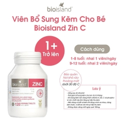 [Date 8.1.25] Viên nhai bổ sung kẽm Bio Island Zinc hỗ trợ tăng cường đề kháng, giúp bé phát triển toàn diện 120 viên của Úc