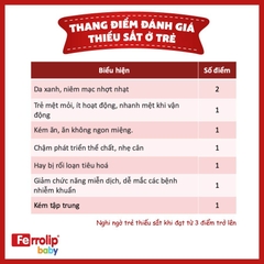 Sắt Ferrolip baby dạng siro cho bé vị đào thơm ngon lọ 30 mL