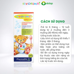 Siro Ăn Ngon 3 Tác Động FITOBIMBI APPETITO Giảm Biếng Ăn Cho Bé Chai 200ml Bé Từ 6 Tháng