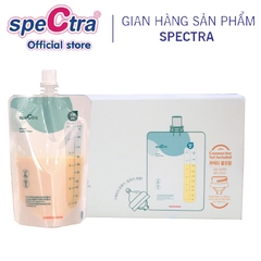 Túi Trữ Sữa Cảm Biến Nhiệt Nắp Vặn Có Cổ Nối Spectra 200ml (10 Túi/Hộp)