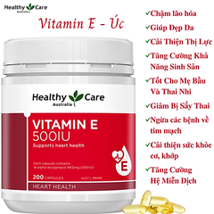 VITAMIN E HEALTHY CARE 500IU 200 viên của ÚC - mẫu mới nhất