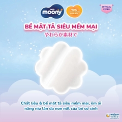 Tã Dán Moony Cho Trẻ Sinh Non Dưới 3kg 30 Miếng – Tã Siêu Mỏng, Thấm Hút 12h, Chống Hăm, Da Nhạy Cảm, Nhập Khẩu Nhật Bản