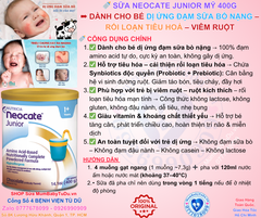 Neocate Junior Chocolate – Công Thức Không Gây Dị Ứng, Hỗ Trợ Tiêu Hóa Cho Trẻ