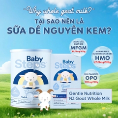 Sữa Dê Baby Steps Số 3 Lon 900g Cho Trẻ Từ 12 Tháng Trở Lên Dị Ứng Đạm Sữa Bò 2026 – Sữa Dê Baby Steps Không Đạm Sữa Bò Không Lactose An Toàn Tăng Cân Hỗ Trợ Tiêu Hóa Miễn Dịch Chính Hãng New Zealand 