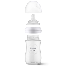 Bình sữa nhựa PP Philips Avent Flamingo cổ rộng mô phỏng tự nhiên 260ml bé từ 1M (SCF627/41)