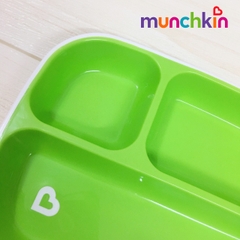 Bộ 2 đĩa chia ngăn chống trượt Munchkin (xanh lá-xanh lơ)