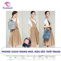 Balo Mẹ Bỉm Sữa 2 Tầng Giữ Nhiệt Bảo Quản Sữa Kichilachi