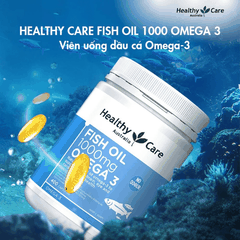 Dầu cá tự nhiên FISH OIL HEALTHY CARE Omega-3 1000mg 400 viên - Úc