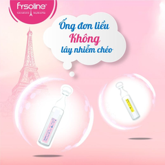 🌸 Nước muối sinh lý Fysoline màu hồng 40 ống x 5ml – Làm sạch mắt, mũi, miệng an toàn cho bé sơ sinh