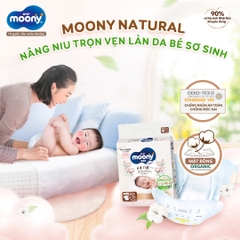 Bỉm Tã dán Moony Natural size S 58 miếng (4 - 8kg)