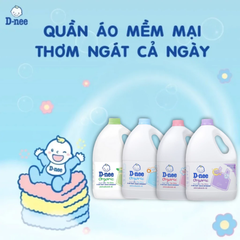 Nước Giặt Xả Dnee Baby Liquid Detergent Organic Aloe Vera Thái Lan 3000ml (Màu Xanh Lá)