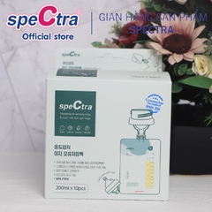 Túi Trữ Sữa Cảm Biến Nhiệt Nắp Vặn Có Cổ Nối Spectra 200ml (10 Túi/Hộp)