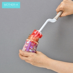 Bộ dụng cụ chổi cọ rửa bình 100% silicone Mother-K Hàn Quốc Màu Vàng