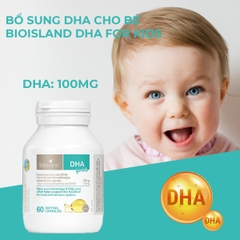 Viên nang DHA cho bé BioIsland for Kids của Úc hỗ trợ tăng cường đề kháng và sự phát triển trí não của trẻ 60 viên