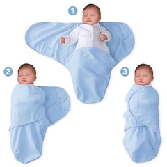 Chăn Ủ Kén Cotton Summer SwaddleMe Xanh Lơ size L cho bé sơ sinh