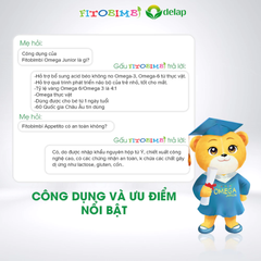 Siro Hỗ Trợ Phát Triển Não Bộ, Tốt Cho Mắt FITOBIMBI OMEGA JUNIOR, Omega Thực Vật Chai 30ml