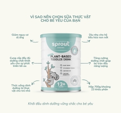 Sữa Sprout Organic Plant Based Toddler Drink 700g Cho Bé Từ 12 Tháng Trở Lên Dị Ứng Đạm Sữa Bò