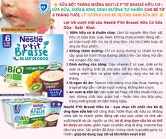 🌟 SỮA BỘT TRÁNG MIỆNG NESTLÉ P'TIT BRASSÉ HỮU CƠ – SỮA DỪA, XOÀI & KIWI, DINH DƯỠNG TỰ NHIÊN CHO BÉ TỪ 6 THÁNG TUỔI, LÝ TƯỞNG CHO BÉ DỊ ỨNG ĐẠM SỮA BÒ! 🌟
