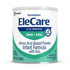 Sữa Công Thức EleCare Không Gây Dị Ứng Dựa Trên Axit Amin Cung Cấp Dinh Dưỡng Đầy Đủ Cho Trẻ Bị Dị Ứng Thực Phẩm Và Các Vấn Đề Về Đường Tiêu Hóa Lon 14.1 Oz 2026 – EleCare Amino Acid-Based Formula Hỗ Trợ Tăng Cân Tiêu Hóa Miễn Dịch Cho Trẻ Sơ Sinh Dị Ứng Nặng CMA MFA FPIES Chính Hãng Abbott Mỹ Giá Rẻ